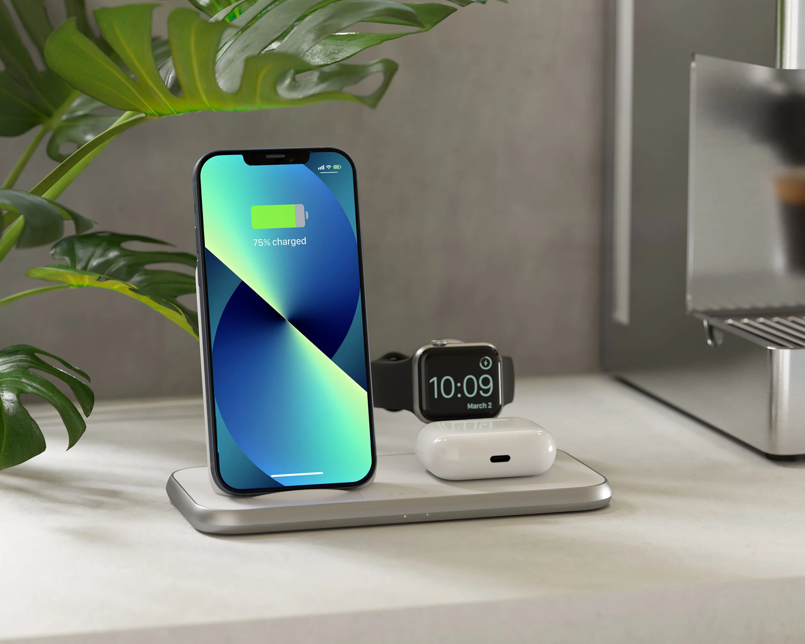 4 in 1 Stand+Watch Wireless Charger Aluminium - Image 8