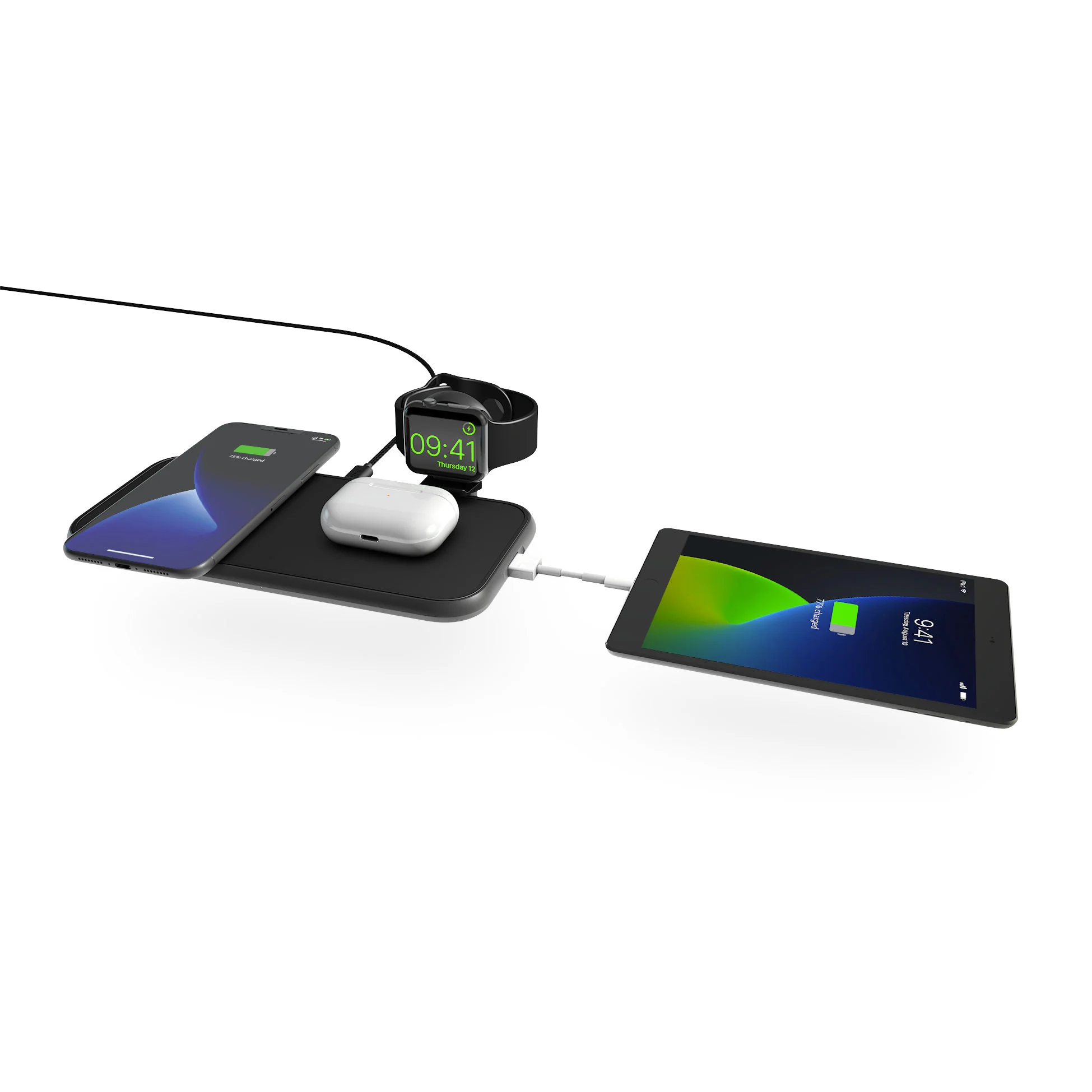 Aluminium Dual + Apple Watch Holder Wireless Charger - Image 4